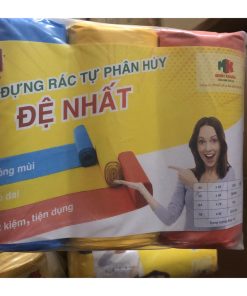 Bao rác màu tự phân hủy  Đệ Nhất size tiểu ( 44x55 cm) 1kg ( 3 cuộn)